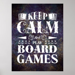 Grunge Board Games Wanddecoratie Poster