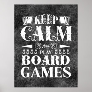 Grunge Board Games Wanddecoratie Poster