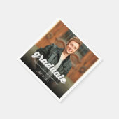 Grunge Bold Afstuderen Script Photo Graduation Par Servetten (Hoek)