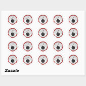 Grunge Bomb Sign Ronde Sticker (Vel)