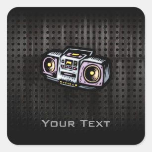 Grunge Boombox Vierkante Sticker