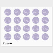 Grunge Borstel Cirkel Calligraphy Dank Je Ronde Sticker (Vel)