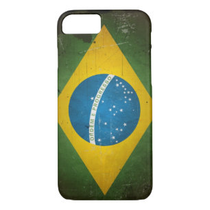 Grunge Braziliaanse vlag iPhone 8/7 Hoesje