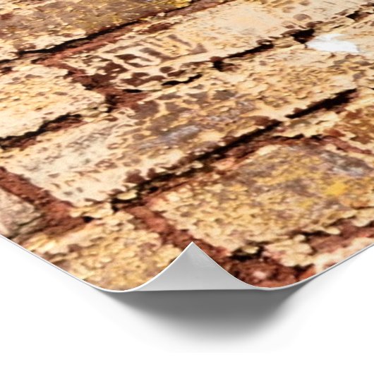 Grunge Brick-achtergrond Poster (Hoek)