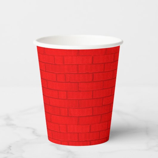 Grunge Brick Brandweerman Party Paper Cups Papieren Bekers (Voorkant)
