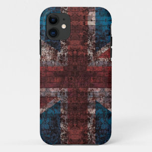 Grunge brick Union Jack i-phone draagtas iPhone 11 Hoesje