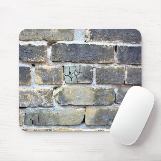 Grunge Brick Wall in de war Muismat (Met muis)