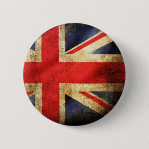Grunge Britse vlag Button
