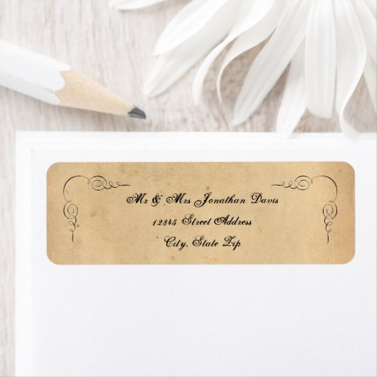 Grunge Brown Paper - Return Address Labels (Insitu)