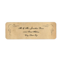 Grunge Brown Paper - Return Address Labels
