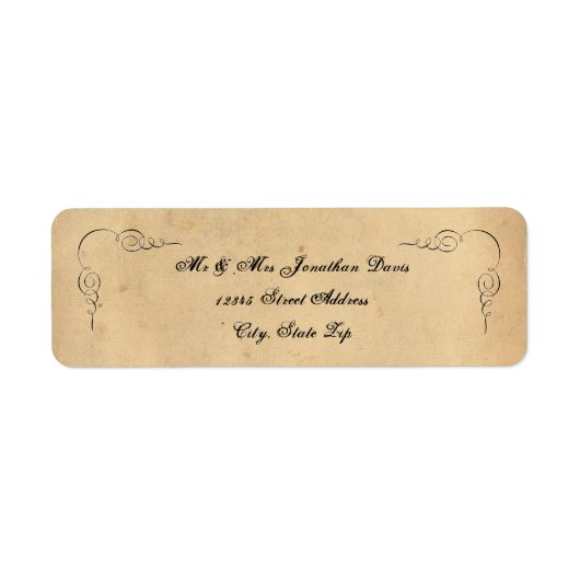 Grunge Brown Paper - Return Address Labels (Voorkant)