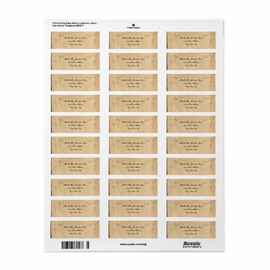 Grunge Brown Paper - Return Address Labels (Full Sheet)