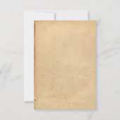 Grunge bruin papier 3x5 trouw uitnodiging (Achterkant)