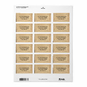 Grunge Bruin Papier - Adreslabels Etiket (Full Sheet)