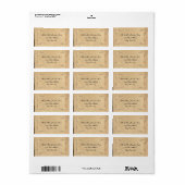 Grunge bruin papier - adreslabels etiket (Full Sheet)