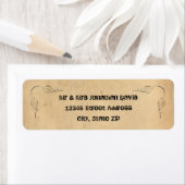 Grunge Bruin Papier - Retouradreslabels Etiket (Insitu)