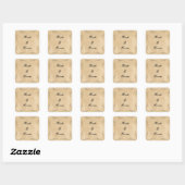 Grunge bruine papieren stickers (Vel)