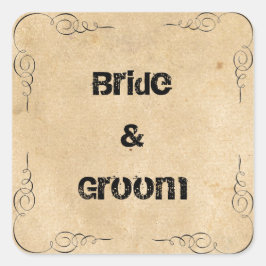 Grunge bruine papieren stickers