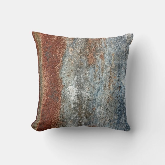 Grunge Bruine Roest Textuur Patroon Kussen (Voorkant)