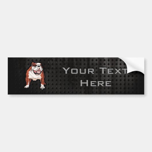 Grunge Bulldog Bumpersticker (Voorkant)
