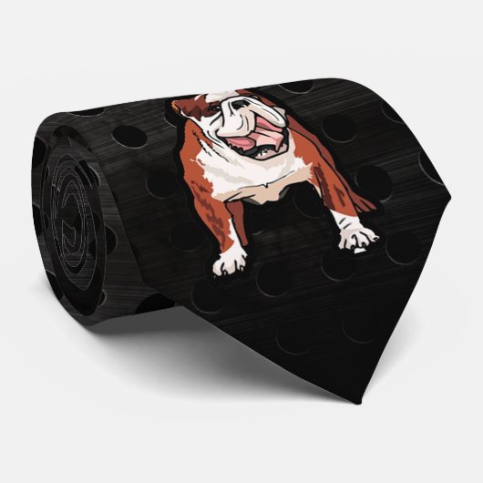 Grunge Bulldog Stropdas (Opgerold)