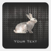 Grunge Bunny Vierkante Sticker (Voorkant)