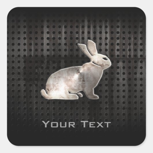 Grunge Bunny Vierkante Sticker (Voorkant)