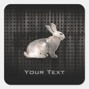 Grunge Bunny Vierkante Sticker