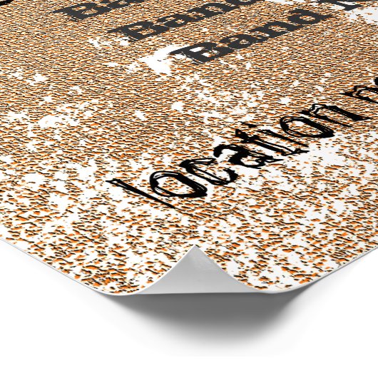 Grunge Burlap Distressed Customizable Poster (Hoek)