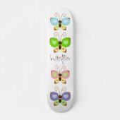 Grunge Butterflies Skateboard (Voorkant)