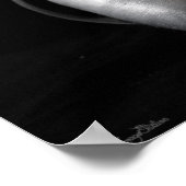 Grunge BW-pointe (ballet) schoenen Poster (Hoek)