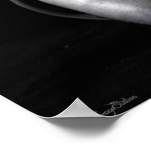 Grunge BW-pointe (ballet) schoenen Poster (Hoek)