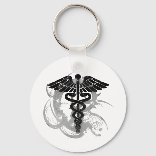 Grunge caduceus sleutelhanger (Voorkant)