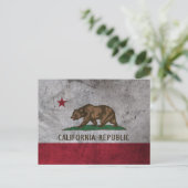 Grunge California Flag Briefkaart (Staand voorkant)