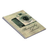 Grunge  camera - Aangepast notebook Notitieboek (Rechterzijde)