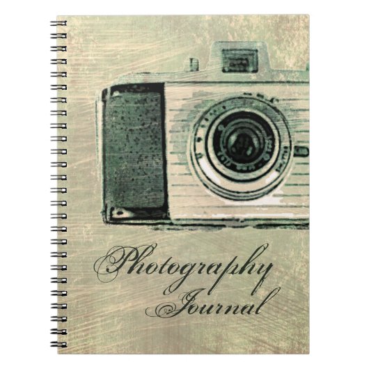 Grunge  camera - Aangepast notebook Notitieboek (Voorkant)