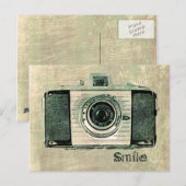 Grunge Camera Briefkaart (Voorkant / Achterkant)