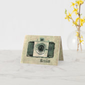 Grunge  Camera Kaart (Gele Bloem)
