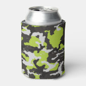 Grunge Camouflage achtergrond Blikjeskoeler (Blikje Voorkant)