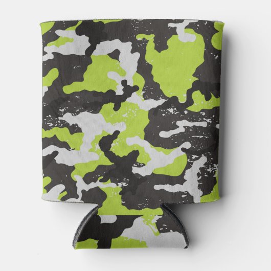 Grunge Camouflage achtergrond Blikjeskoeler (Voorkant)
