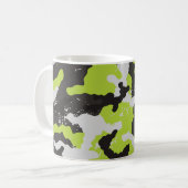 Grunge Camouflage achtergrond Koffiemok (Voorkant links)