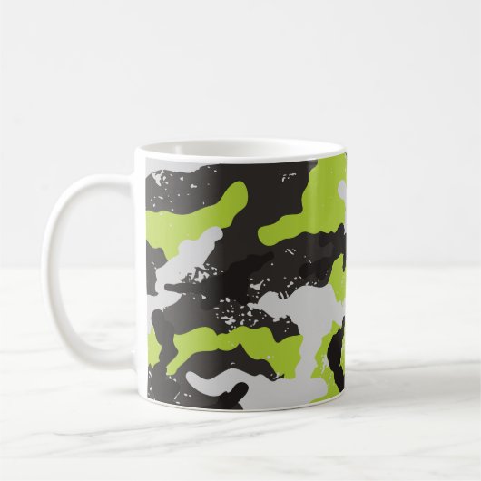 Grunge Camouflage achtergrond Koffiemok (Links)