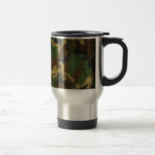 Grunge Camouflage Pattern Print Reisbeker