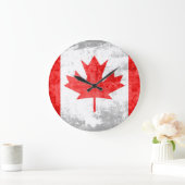 Grunge Canada Flag 2 Grote Klok (Huis)