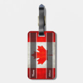 Grunge Canada Flag Bagagelabel (Achterkant verticaal)