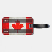 Grunge Canada Flag Bagagelabel (Achterkant horizontaal)