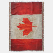  Grunge Canada Flag Burlap Deken (Voorkant Verticaal)