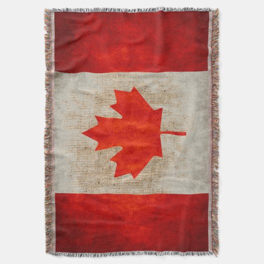 Grunge Canada Flag Burlap Deken (Voorkant Verticaal)