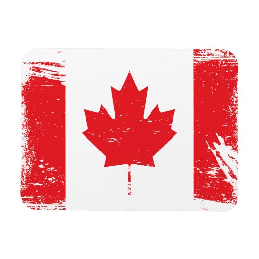 Grunge Canada Flag Magneet (Horizontaal)