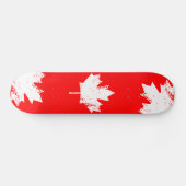 Grunge Canada Flag Maple - White Distorted Persoonlijk Skateboard (Horizontaal)
